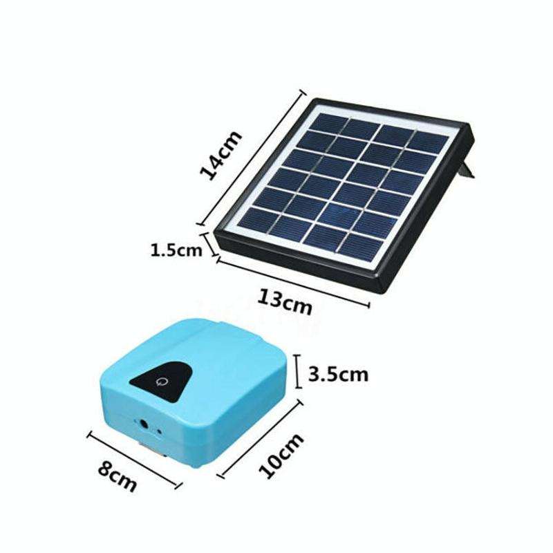 AP003 AC/DC Dual-use Aquarium Oxygen Pump Outdoor Solar Oxygen Pump for Fishing(Sky Blue)