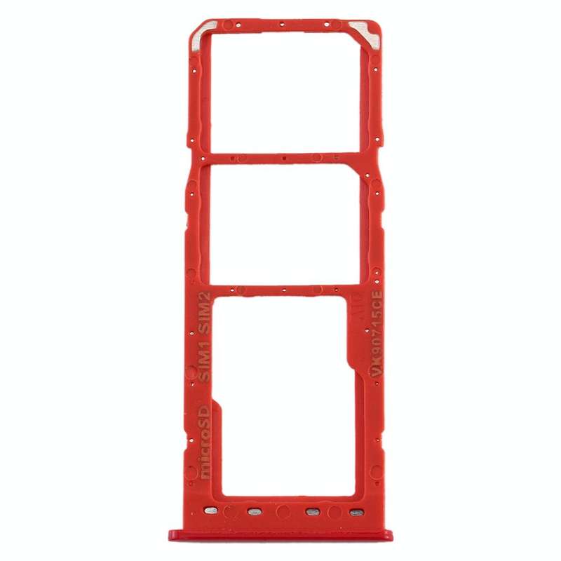 For Galaxy A10 SIM Card Tray + SIM Card Tray + Micro SD Card Tray (Red)