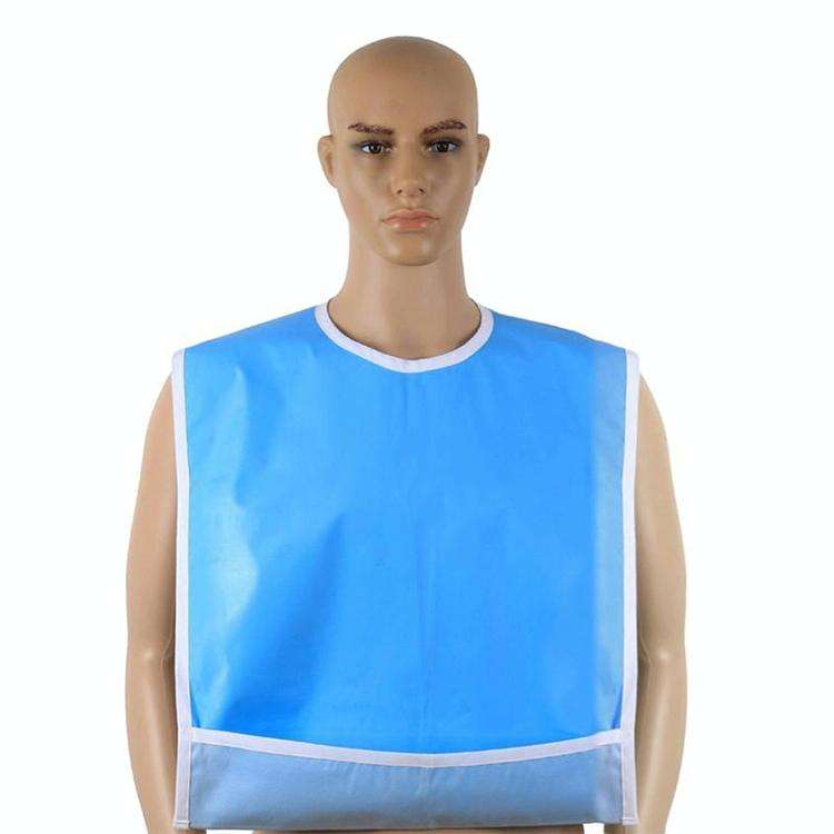 Adult Eat Meal Waterproof Bib, Size:50x80cm(Single Layer Sky Blue)