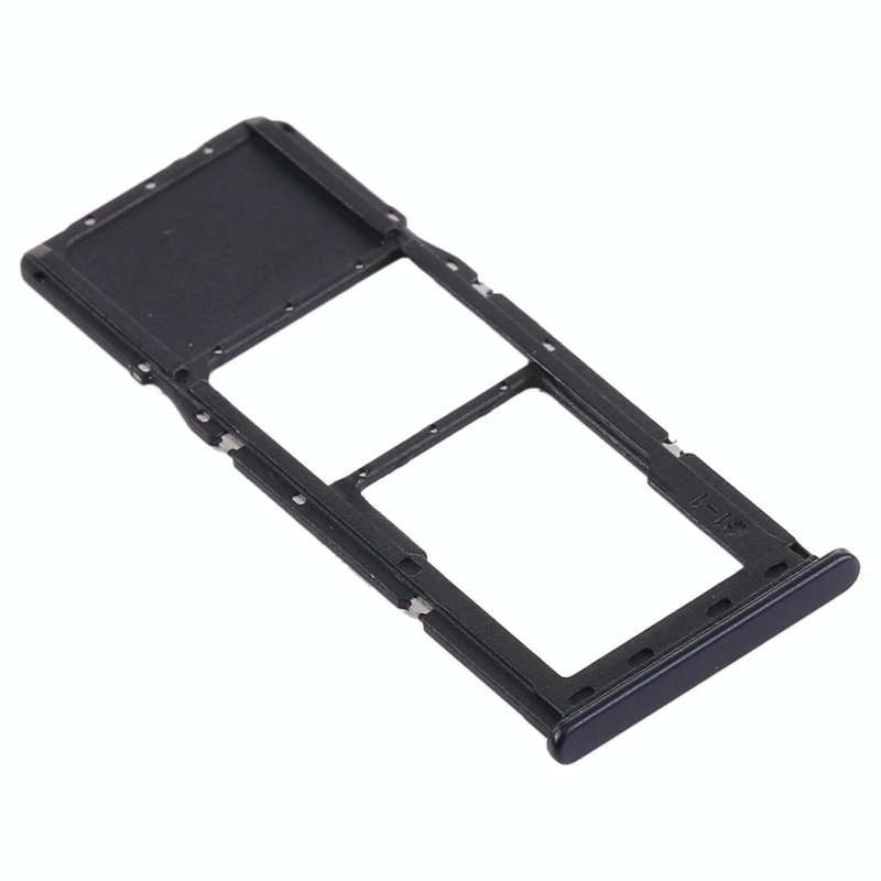 For Samsung Galaxy A21s SIM Card Tray + Micro SD Card Tray (Black)