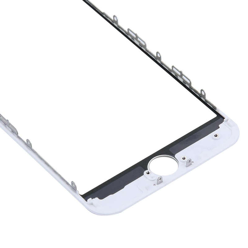 Front Screen Outer Glass Lens with Front LCD Screen Bezel Frame for iPhone 7 (White)