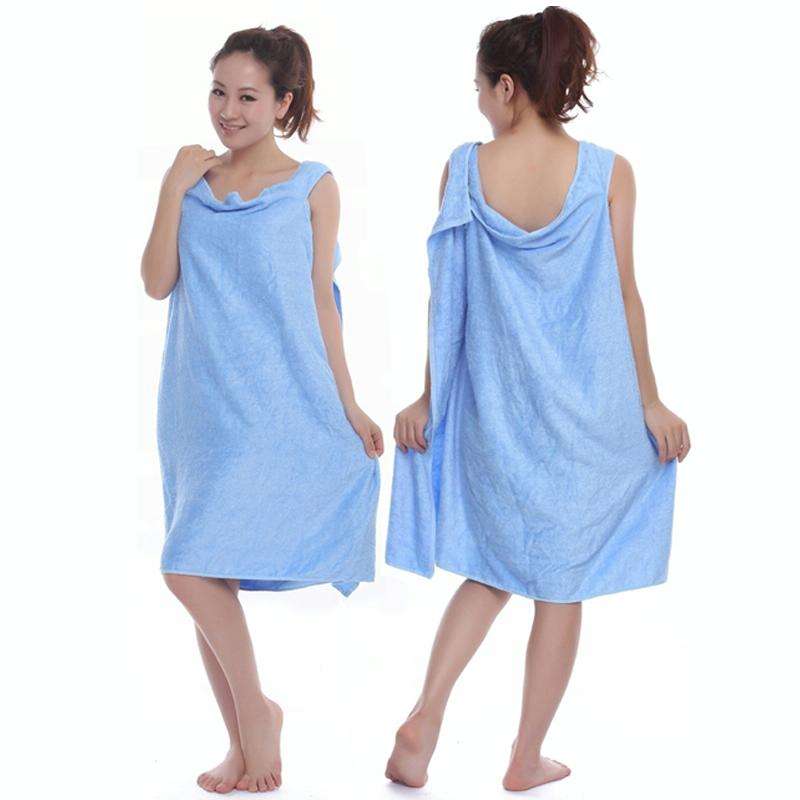 Magic Towel Bath Towel Clothes Beach Towel Dress for Adults, Size: 150 x 80cm(Blue)