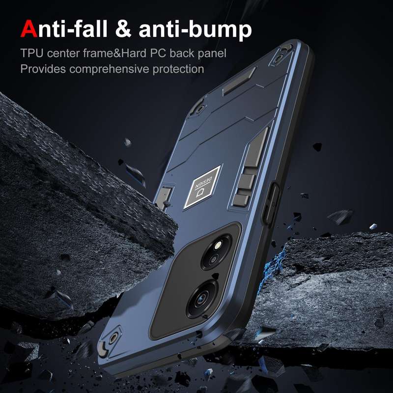 For Honor X5 Plus 2 in 1 Shockproof Phone Case(Blue)