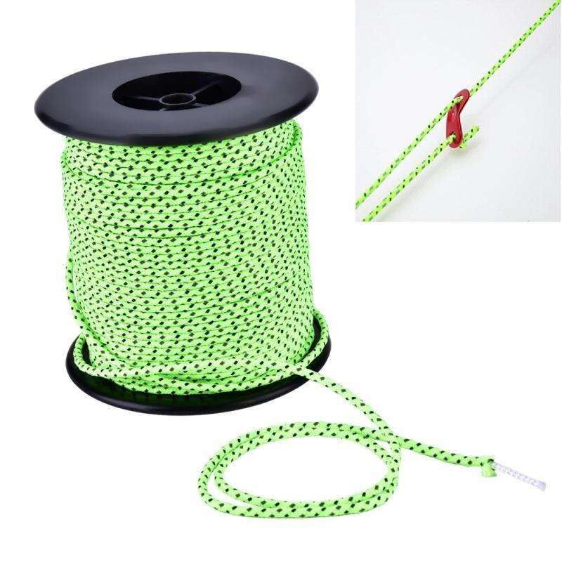 2.5mm Diameter Reflective String Windproof Tent Rope Line Camping Rope Reflective Tent Ropes, Len...