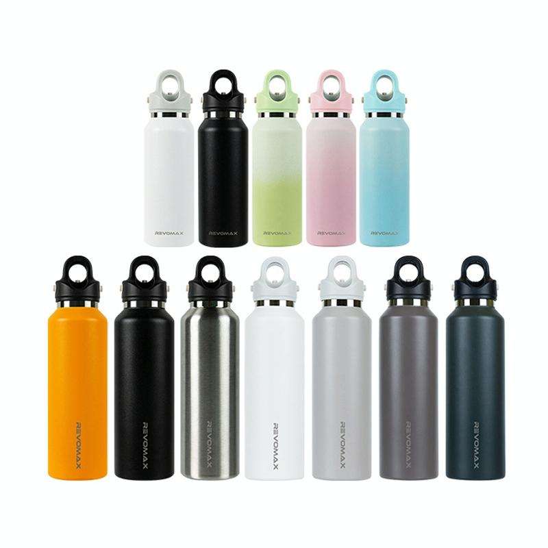 REVOMAX Stainless Steel Vacuum Flask Outdoor Car Vacuum Flask, Capacity 365ml (Bubble Blue)