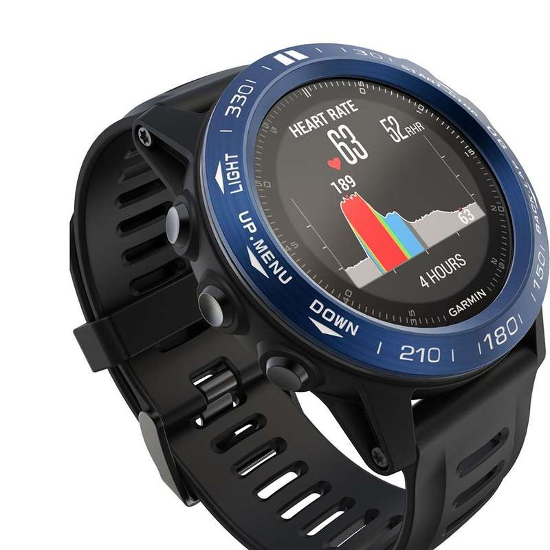 For Garmin Fenix 3/3 HR Smart Watch Steel Bezel Ring, B Version(Blue Ring White Letter)