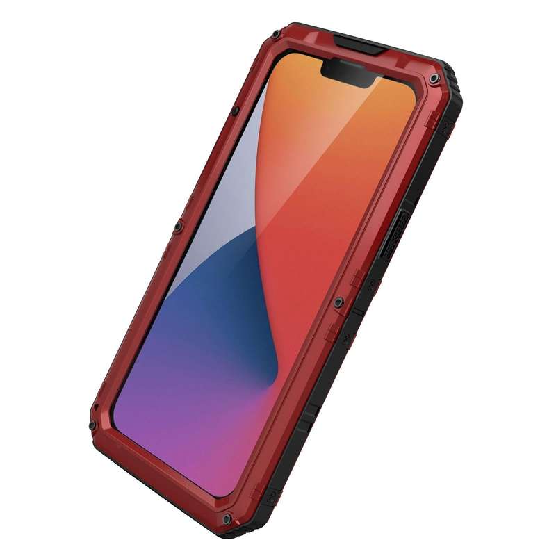 For iPhone 14 RedPepper Wolf 360 Full Body Rugged Life Waterproof Phone Case(Red)