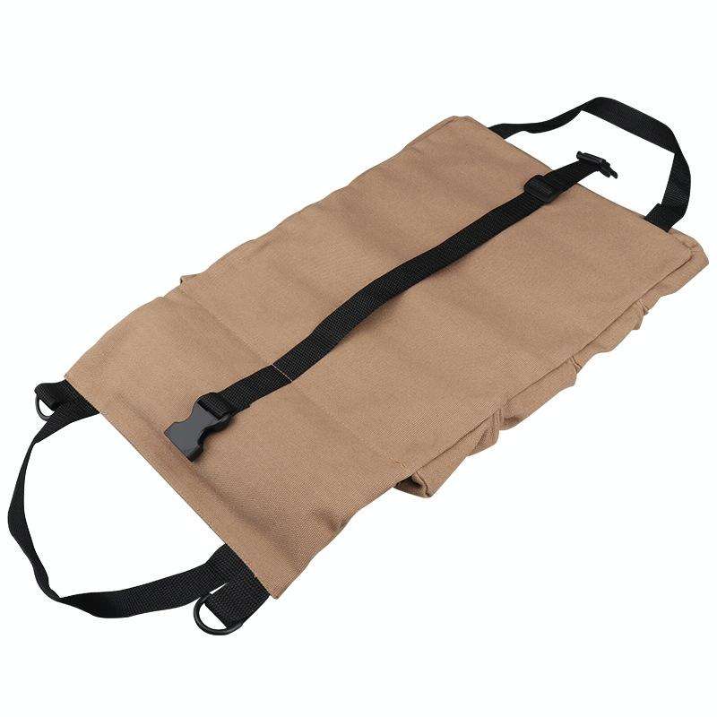 Car Canvas Tool Hanging Bag Electrician Package Car Tool Bag(Black)