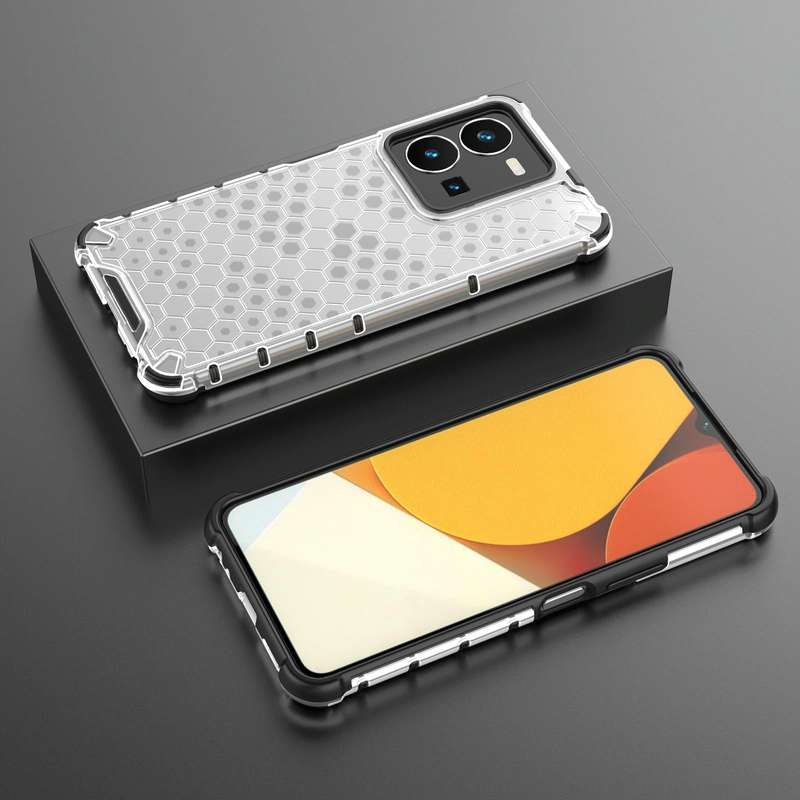 For vivo Y35 4G / Y22S 4G Global Honeycomb Phone Case(White)