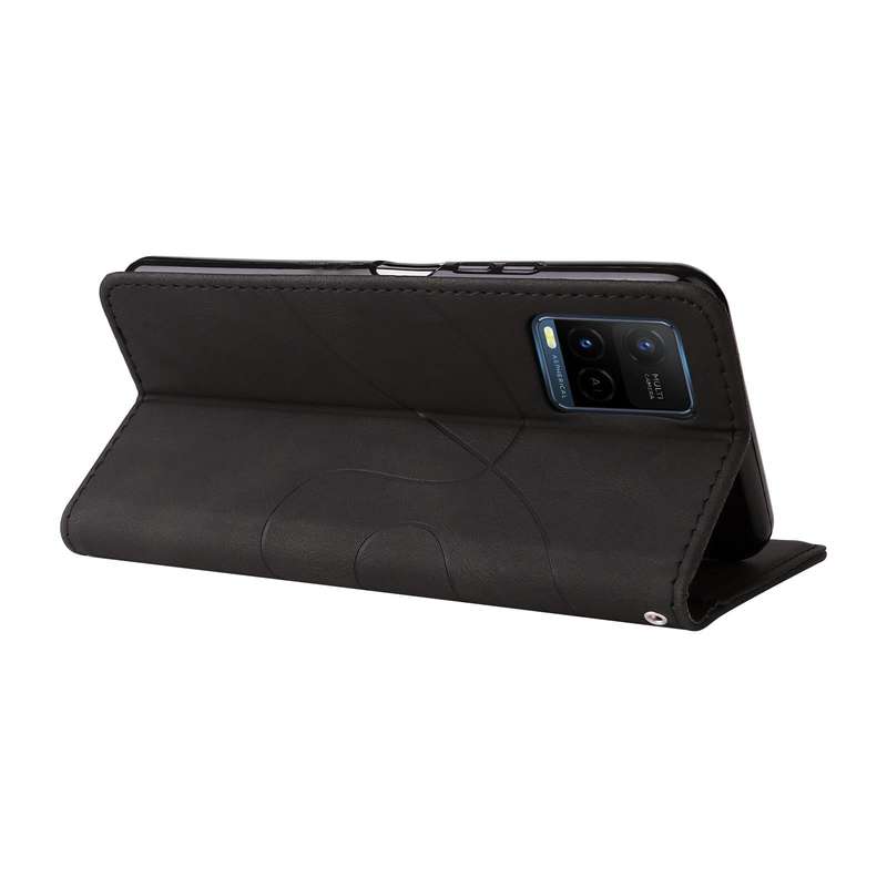 For vivo Y21 2020/Y21s/Y33s Dual-color Splicing Horizontal Flip PU Leather Case with Holder & Car...