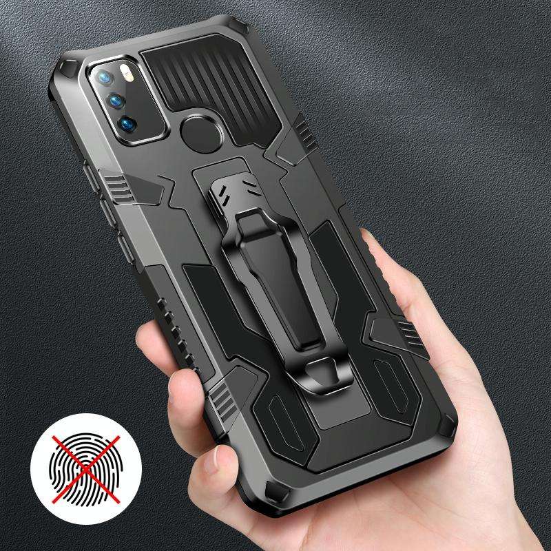 For OPPO Reno5 5G Machine Armor Warrior Shockproof PC + TPU Protective Case(Black)