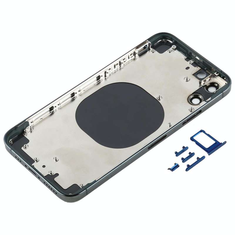Back Housing Cover with Appearance Imitation of iP12 for iPhone X(Blue)