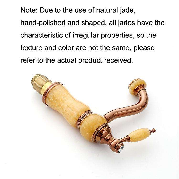 Gold-plated Copper 360-degree Rotating Basin Hot and Cold Water Faucet, Color: Sapphire Zirconium...