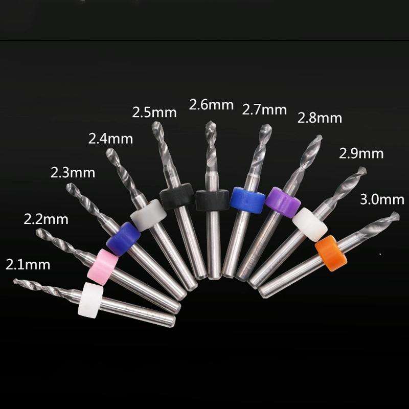 10 In 1 PCB Tungsten Steel Drill Bits Carving Miniature Drill Bits, Size: 2.1-3.0mm