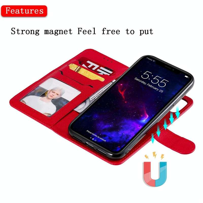 For iPhone 11 Solid Color Horizontal Flip Protective Case with Holder & Card Slots & Wallet & Pho...