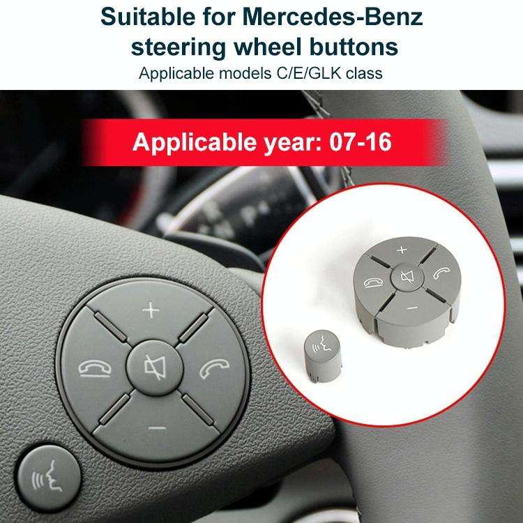 Car Left Side Steering Wheel Switch Buttons Panel for Mercedes-Benz W204 2007-2014, Left Driving(...