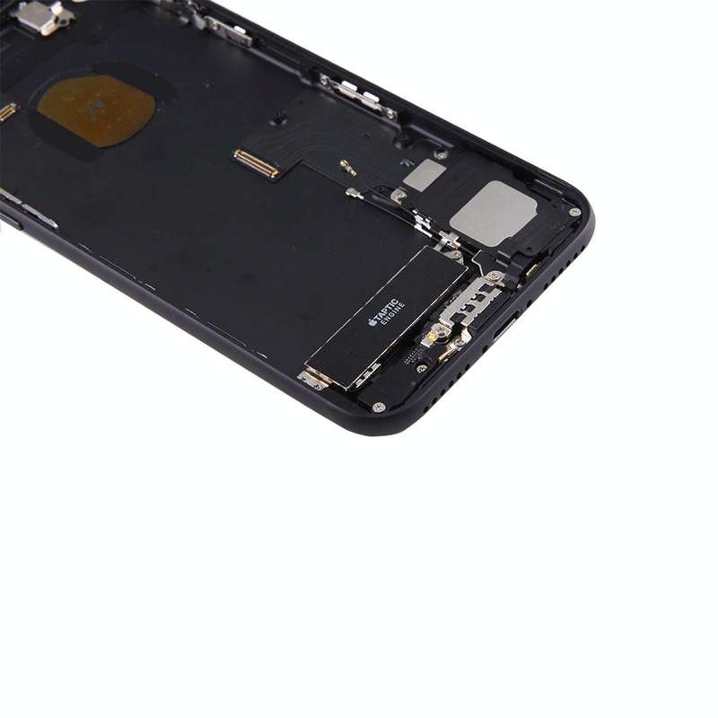Battery Back Cover Assembly with Card Tray for iPhone 7(Jet Black)
