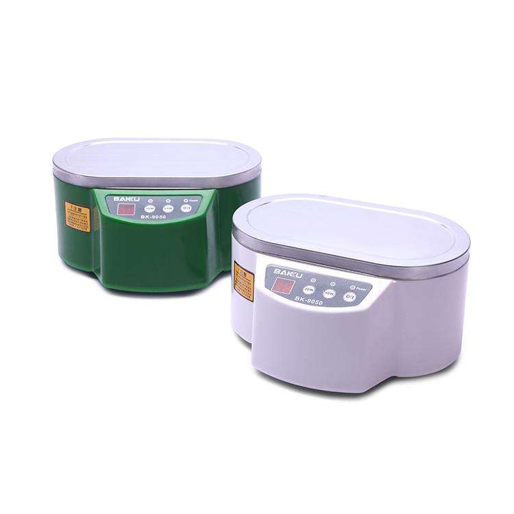 BAKU BK-9050 30W / 50W Adjustable 0.6L LCD Display Ultrasonic Cleaner, AC 220V(Green)