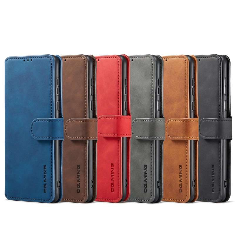 For Samsung Galaxy A73 5G DG.MING Retro Oil Edge Flip Leather Phone Case(Brown)