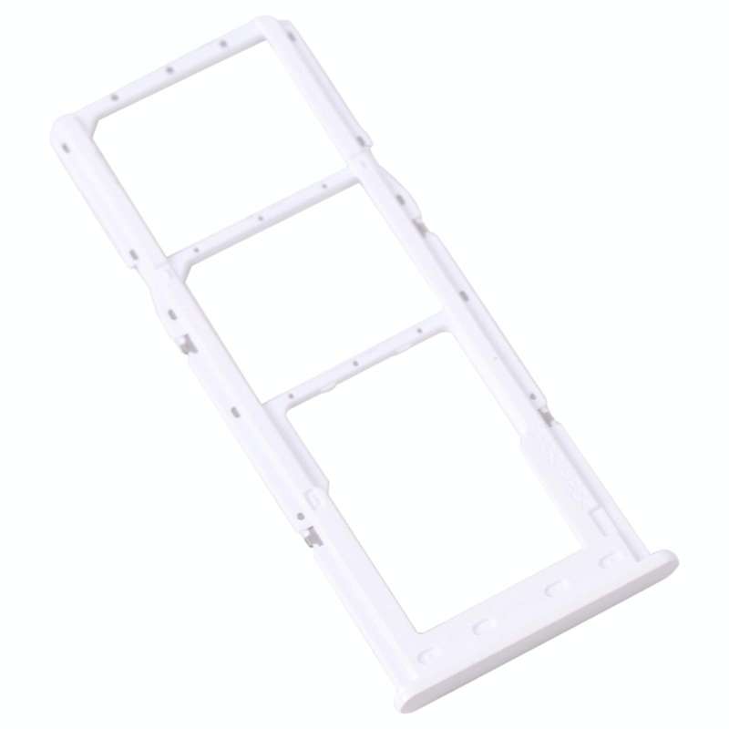 For Samsung Galaxy A13 SM-A135 Original SIM Card Tray + SIM Card Tray + Micro SD Card Tray (White)