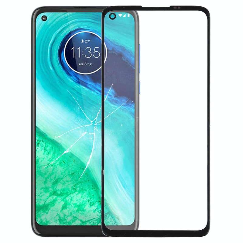 Front Screen Outer Glass Lens for Motorola Moto G8 XT2045-1 (Black)