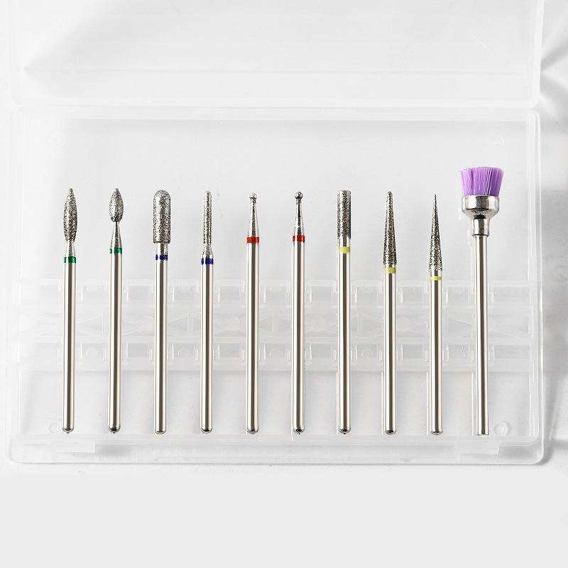 Tungsten Steel Alloy Nail Art Polished Head Set Grinding Machine Drain Brush Dead Polishing Tool,...