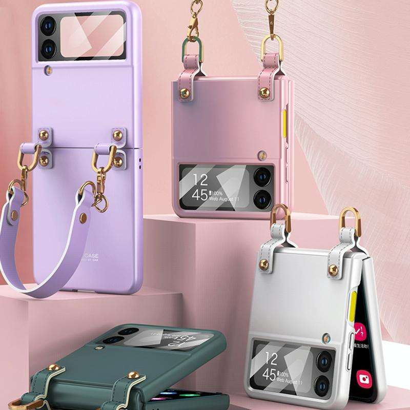 For Samsung Galaxy Z Flip4 GKK Integrated Ultra-thin Handbag Phone Case(Black)