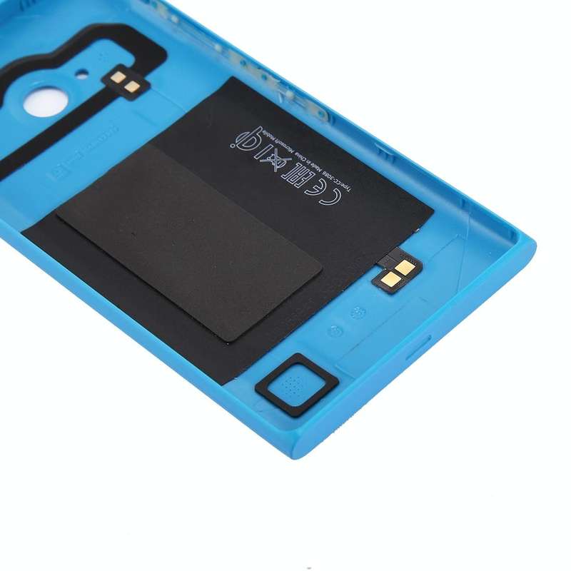 for Nokia Lumia 735 Solid Color NFC Battery Back Cover(Blue)