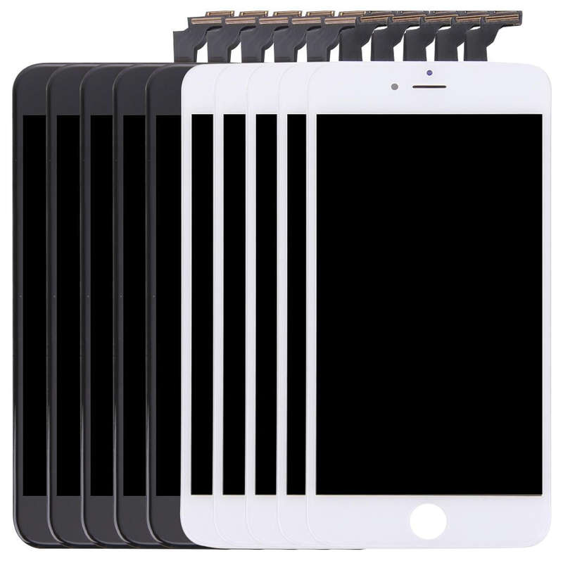 5 PCS Black + 5 PCS White TFT LCD Screen for iPhone 6 Plus Digitizer Full Assembly with Frame