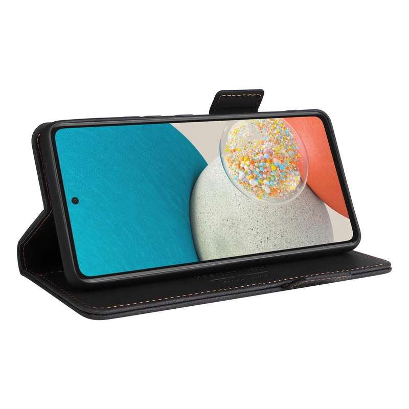 For Samsung Galaxy A53 5G Magnetic Clasp Flip Leather Phone Case(Black)