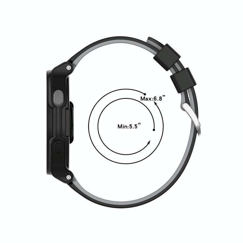 For Garmin Approach S2 / S4 Two-color Silicone Watch Band(Black Grey)
