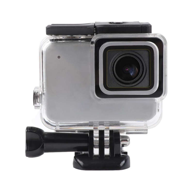 For GoPro HERO7 White /Silver Skeleton Housing Side Hollow Protective Case with Buckle Basic Moun...