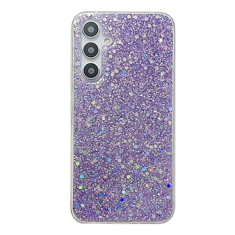 For Samsung Galaxy A54 5G Glitter Sequins Epoxy TPU Phone Case(Purple)