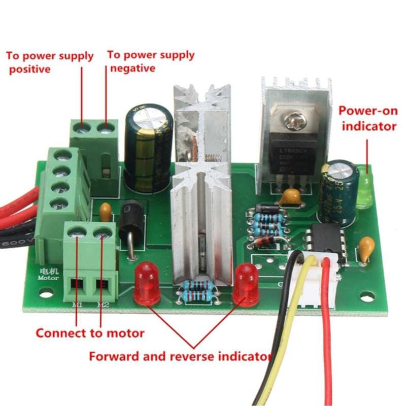LDTR-WG0266 DC 6-30V 200W 16KHz PWM Motor Speed Controller Regulator Reversible Control Forward/R...