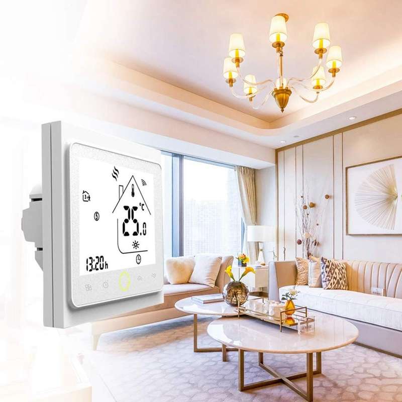 BHT-002GBLW 16A Load Electronic Heating Type LCD Digital Heating Room Thermostat with Sensor & Ti...