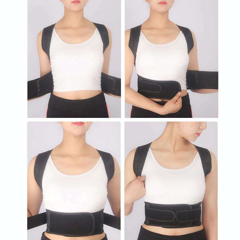 Breathable Anti-hunchback Posture Correction Belt, Specification: L(Black)