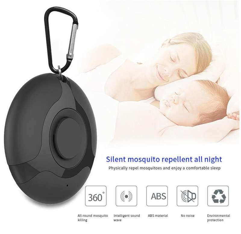 Ultrasonic Mosquito Repellent Electronics Cockroach Spider USB Charging Smart Mosquito Drive(Black)