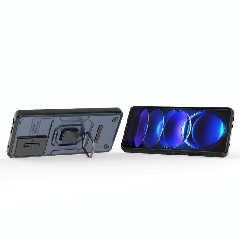 For Xiaomi Redmi Note 12 Pro+ 5G Global Sliding Camshield TPU + PC Shockproof Phone Case with Hol...