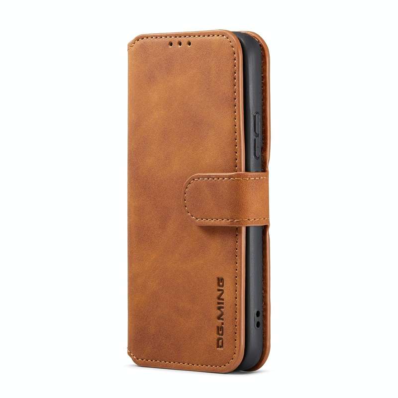 For Samsung Galaxy A53 5G DG.MING Retro Oil Side Horizontal Flip Leather Case with Holder & Card ...