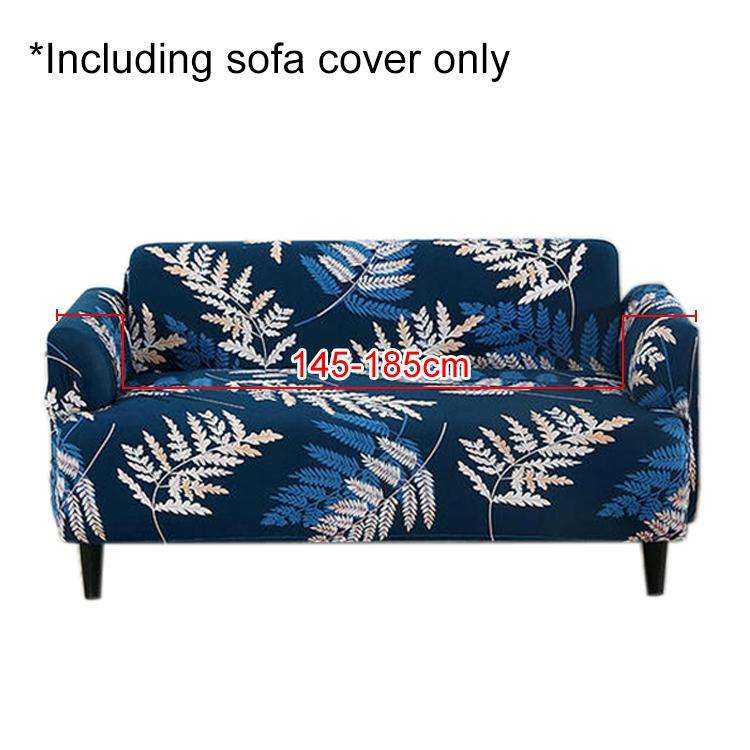 Double Seat Four Seasons Printing Full Coverage Elastic Non-slip Sofa Cover(Snow)