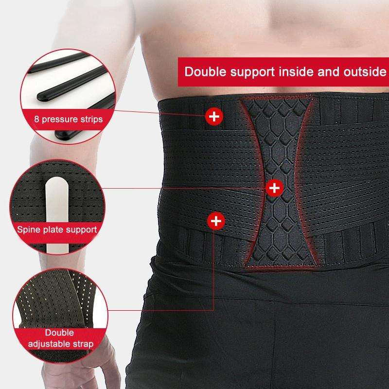 Webbing Breathable Waist Belt Squat Weightlifting Fitness Steel Plate Back Support Belt, Specific...