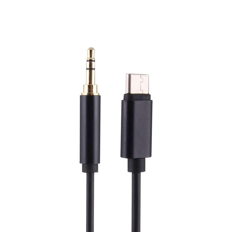 1m USB-C / Type-C to 3.5mm Male Audio Adapter Cable(Black)