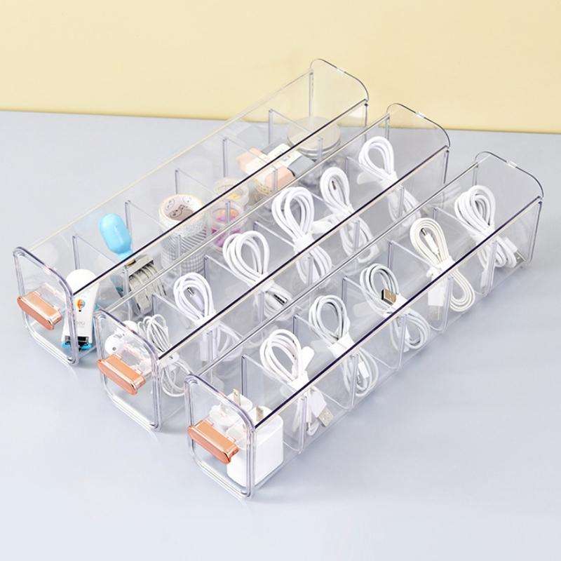 Pull-out Cable Organiser Bedroom Wardrobe Lingerie Shelf(Dark Blue)