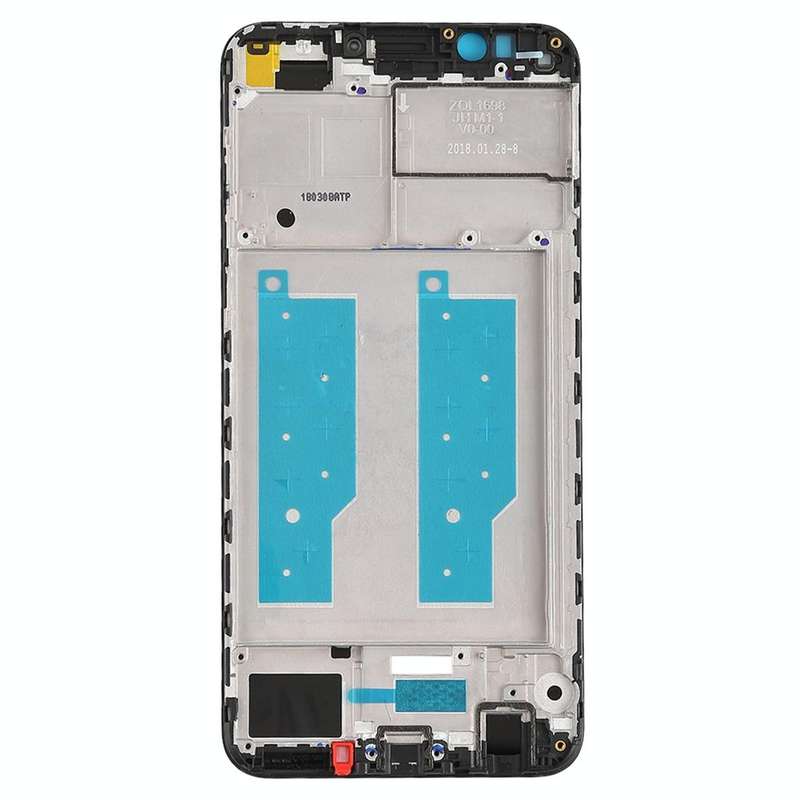 Front Housing LCD Frame Bezel for Huawei Honor Play 7C(Black)