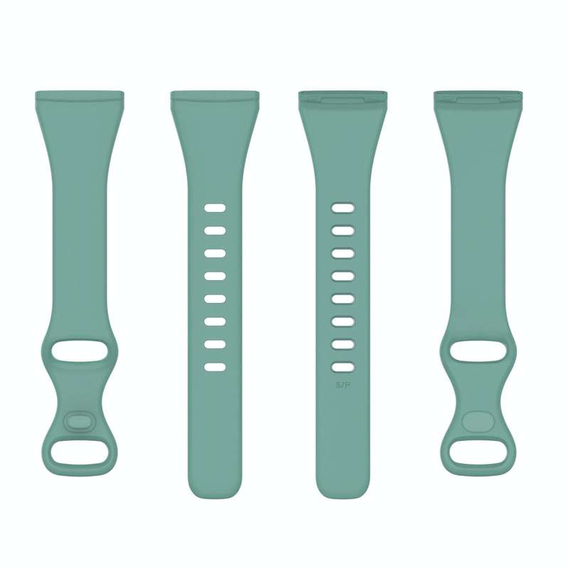 For Fitbit Versa 4 / Versa 3 / Sense Universal TPU Watch Band, Size:S(Pine Needle Green)