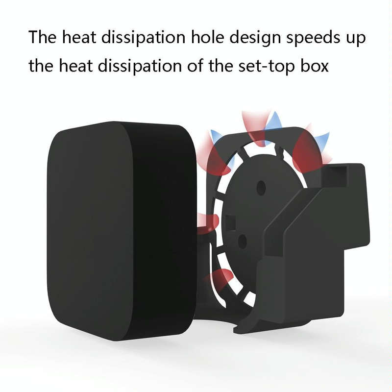 JV06T Set Top Box Bracket + Remote Control Protective Case Set for Apple TV(White + Black)