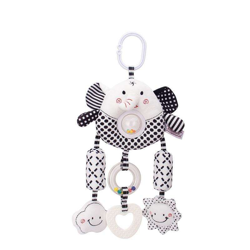 Newborn Baby Stroller Pendant Black And White Wind Chime 0-1 Year Old Early Education Toy Baby Co...