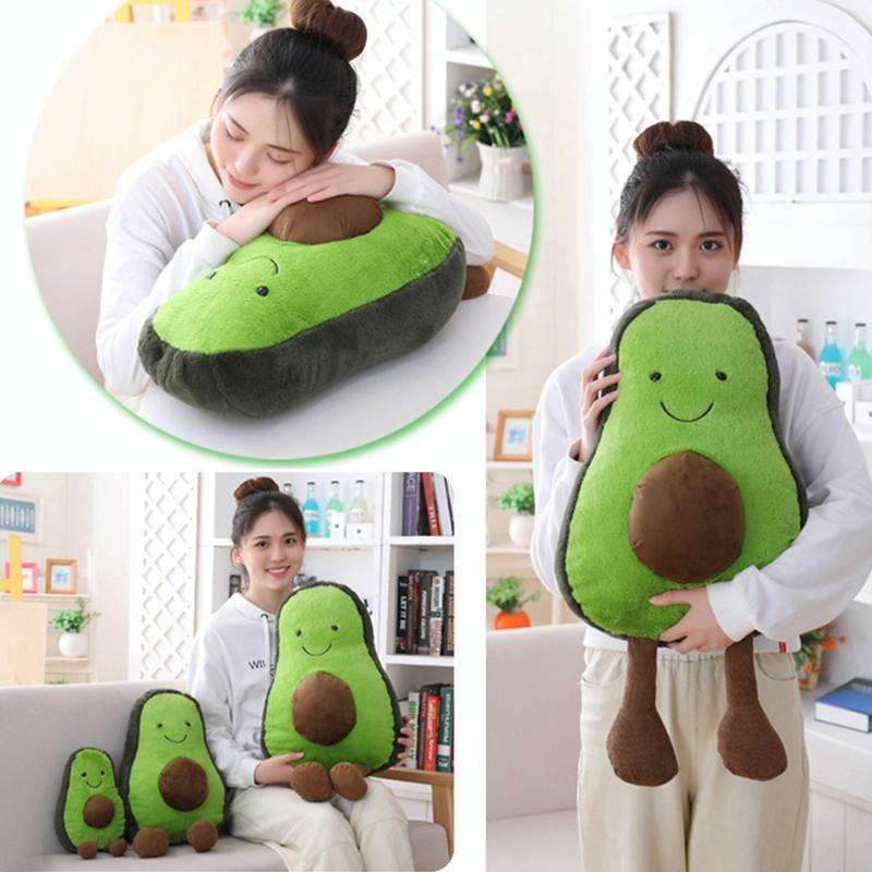 Cute Cartoon Avocado Plush Pillow Toy 22~45Cm Avocado With Feet Children Fruit Avocado Stuffed Pl...