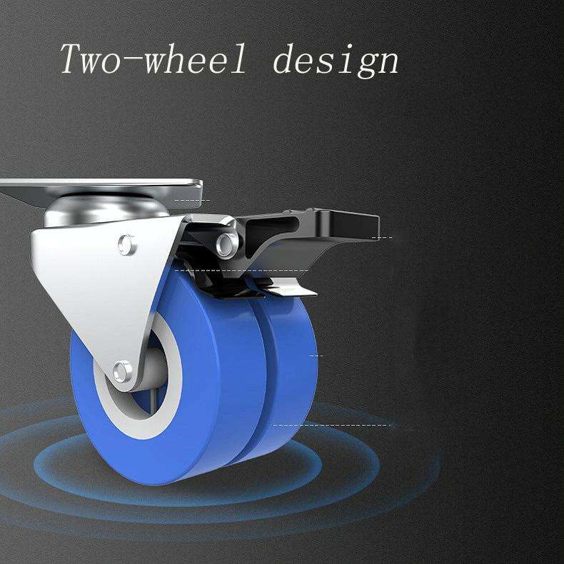 Double Tubes 4 Wheels + 8 Legs Adjustable Stainless Steel Refrigerator Bracket Washing Machine Ba...