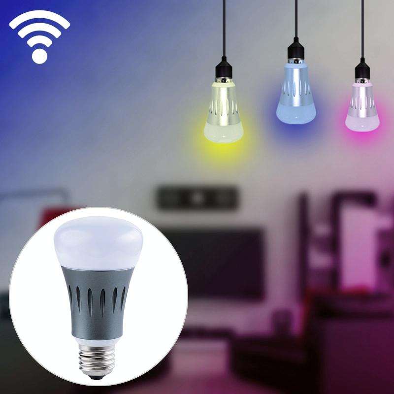 E27 7W White Light+RGB Smart LED Light Bulb, WiFi 2.4GHz Works with Alexa & Google Home, FCC / CE...